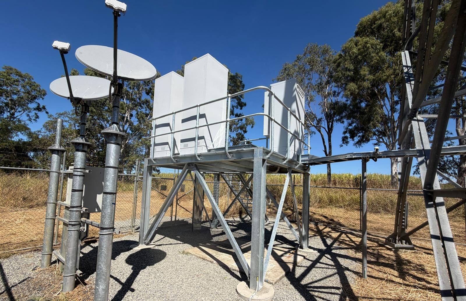 Raised equipment platform and cabinets, Eton QLD